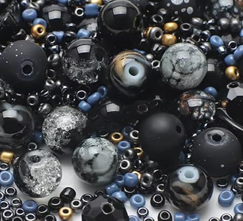Glasperlen Mix plus Rocailles (Blue midnight) von Pearly Paradise