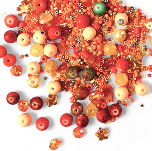 Glasperlen Mix plus Rocailles (Orangenplantage) von Pearly Paradise