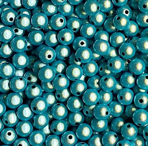 Wunderperlen 10mm mit zauberhaftem Glanz, 50g, Miracle beads, 3d-Illusion (Aquamarin) von Pearly Paradise