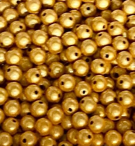 Wunderperlen 10mm mit zauberhaftem Glanz, 50g, Miracle beads, 3d-Illusion (Gold-Gelb) von Pearly Paradise