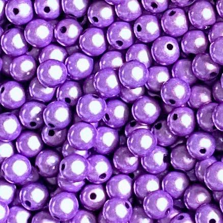 Wunderperlen 10mm mit zauberhaftem Glanz, 50g, Miracle beads, 3d-Illusion (Lavendel-Lila) von Pearly Paradise