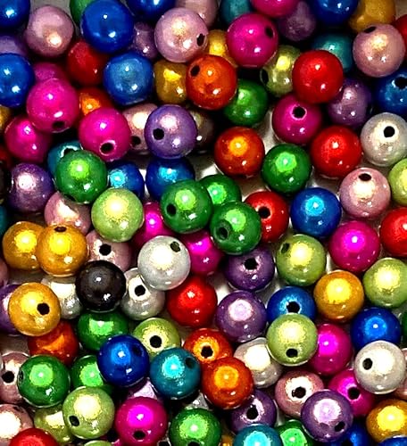 Wunderperlen 10mm mit zauberhaftem Glanz, 50g, Miracle beads, 3d-Illusion (Mix bunt) von Pearly Paradise