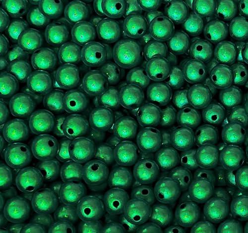 Wunderperlen 12mm (50g) mit zauberhaftem Glanz, Miracle beads, 3d-Illusion (Smaragd-grün) von Pearly Paradise