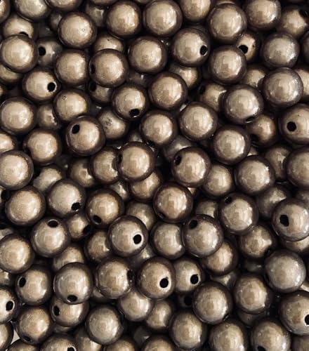 Wunderperlen 14 mm mit zauberhaftem Glanz, 50g, Miracle beads, 3d-Illusion (Taupe) von Pearly Paradise
