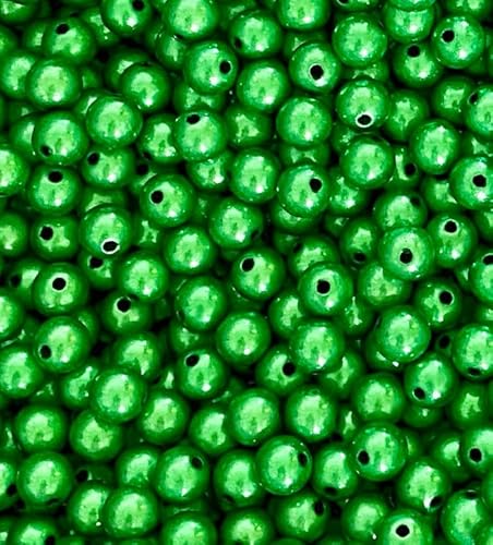 Wunderperlen 8mm mit zauberhaftem Glanz, 25g, Miracle beads, 3d-Illusion (Grün) von Pearly Paradise