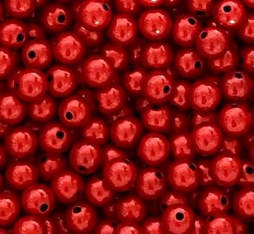 Wunderperlen 8mm mit zauberhaftem Glanz, 25g, Miracle beads, 3d-Illusion (Rot) von Pearly Paradise