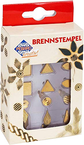 Pebaro 20300 Brennstempel für Brandmalerei, Pyrographie, Holzbrennen, 12-teilig, aus Messing - Verschiedene Motive wie Tropfen, Kreis etc., zum Brennen auf Holz, Leder, Kork und anderen Materialien Pebaro 20300 Brennstempel für Brandmalerei, Pyrographie, Holzbrennen, 12-teilig, aus Messing - Verschiedene Motive wie Tropfen, Kreis etc., zum Brennen auf Holz, Leder, Kork und anderen Materialien von Pebaro