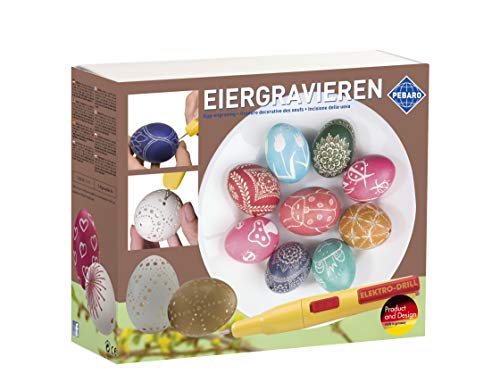 Pebaro 0354 Bastelset Eiergravieren, batteriebetriebener Gravierstift, 2 Schleifstifte, 1 Bohrer, Eierfarben zum Färben; Gravieren, Ziselieren und Bohren von Ostereiern, Osterfest, Osterschmuck Pebaro 0354 Bastelset Eiergravieren, batteriebetriebener Gravierstift, 2 Schleifstifte, 1 Bohrer, Eierfarben zum Färben; Gravieren, Ziselieren und Bohren von Ostereiern, Osterfest, Osterschmuck von Pebaro