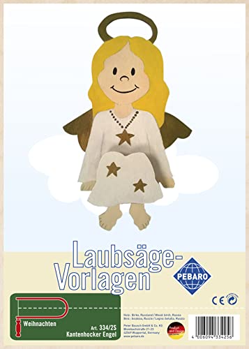 Pebaro 334/2S Laubsägevorlage Kantenhocker Engel, 3mm Sperrholz DIN A 4, Motiv vorgedruckt, aussägen mit Laubsägebogen, basteln, anmalen, fertig, Laubsägen, Holz, Geschenkidee, Dekoartikel Pebaro 334/2S Laubsägevorlage Kantenhocker Engel, 3mm Sperrholz DIN A 4, Motiv vorgedruckt, aussägen mit Laubsägebogen, basteln, anmalen, fertig, Laubsägen, Holz, Geschenkidee, Dekoartikel von Pebaro