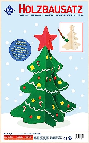 Pebaro 845/1 Holzbausatz Tannenbaum II, 3D Puzzle, Modellbausatz, Basteln mit Holz, Holzpuzzle, vorgestanzte Holzplatte, inkl. Schmirgelpapier, ausbrechen, zusammenstecken, fertig, Geschenkidee Pebaro 845/1 Holzbausatz Tannenbaum II, 3D Puzzle, Modellbausatz, Basteln mit Holz, Holzpuzzle, vorgestanzte Holzplatte, inkl. Schmirgelpapier, ausbrechen, zusammenstecken, fertig, Geschenkidee von Pebaro