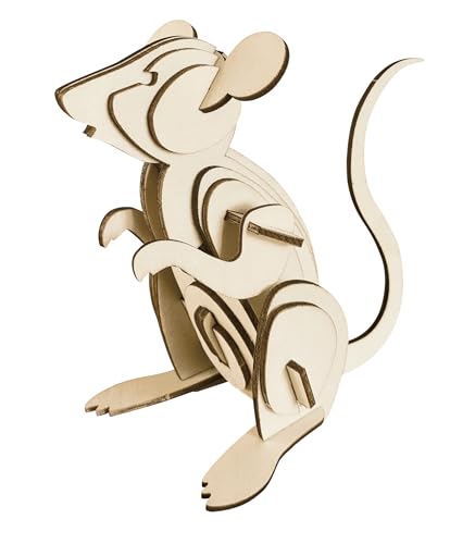 Pebaro 852/3L Holzbausatz Maus Lasercut, 3D Puzzle, Holzpuzzle Pebaro 852/3L Holzbausatz Maus Lasercut, 3D Puzzle, Holzpuzzle von Pebaro
