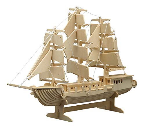 Pebaro 869 Holzbausatz Segelschiff, 3D Puzzle, Modellbausatz, Basteln mit Holz, Holzpuzzle, Bastelset, vorgestanzte Holzplatte, ausbrechen, zusammenstecken, fertig, inkl. Schmirgelpapier, Geschenkidee Pebaro 869 Holzbausatz Segelschiff, 3D Puzzle, Modellbausatz, Basteln mit Holz, Holzpuzzle, Bastelset, vorgestanzte Holzplatte, ausbrechen, zusammenstecken, fertig, inkl. Schmirgelpapier, Geschenkidee von Pebaro