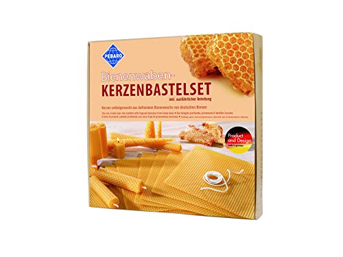 Pebaro WACHS-Set 1, Bienenwaben, Bienenwachs, Kerzen basteln, Bastelset inkl. Anleitung, 7 Wabenplatten 20 x 20, Docht, für Kinder und Erwachsene, Geschenkidee, Weihnachtsdeko Pebaro WACHS-Set 1, Bienenwaben, Bienenwachs, Kerzen basteln, Bastelset inkl. Anleitung, 7 Wabenplatten 20 x 20, Docht, für Kinder und Erwachsene, Geschenkidee, Weihnachtsdeko von Pebaro