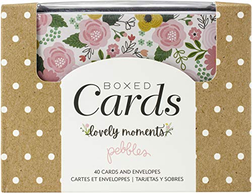 Pebbles 621053 Karten/ENVS A2 40/Box Lovely MO, Schöne Momente, Einheitsgröße von American Crafts