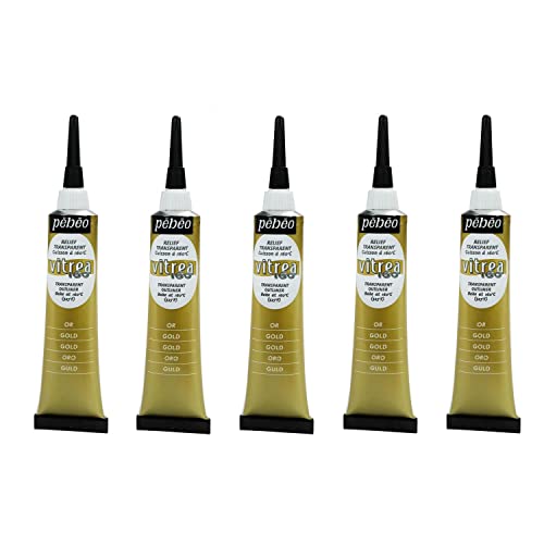 PÉBÉO 5 Tuben 20 ml Acrylfarbe Vitrea 160 Relief glänzend Gold PÉBÉO 5 Tuben 20 ml Acrylfarbe Vitrea 160 Relief glänzend Gold von Pebeo