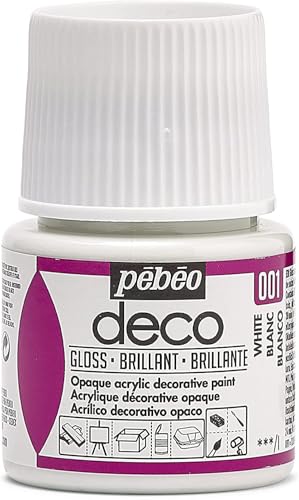 Pébéo 092001 Acrylfarbe, 45 ml, Weiß, 1 Flasche von Pébéo