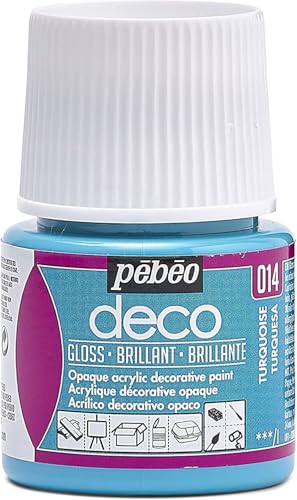 Pébéo 092014 Acrylfarbe, 45 ml, Türkis, 1 Flasche von Pébéo