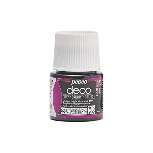 Pébéo 092020 Acrylfarbe, 45 ml, Tiefschwarz, 1 Flasche von Pébéo