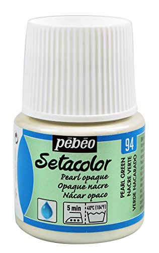Pébéo 202094 Setacolor Blickdicht 1 Flasche, 45 ml, Perlmuttgrün von Pébéo