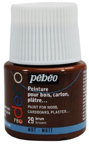 Pébéo 204029 Acrylfarbe, matt, 45 ml, Braun, 1 Flasche von Pebeo