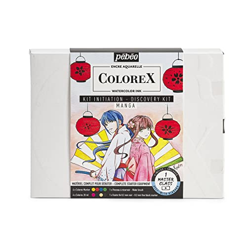 Pebeo 417421 Kit Manga Zeichen-& Illustrations-Set Pébéo Aquarellfarbe 4 Farben 20 ml und 4 Colorex Marker, Détails EN Beschreibung:, Non Applicable von Pebeo