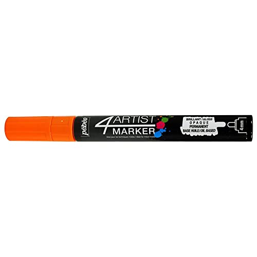 Pebeo 580135 4 Künstler Marker, Metall, orange von PEBEO