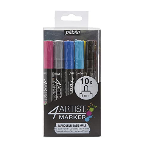 Pébéo 580889 4 Artist Marker Set Malerei Mehrfarbig 20 x 8 x 4 cm von Pébéo