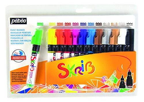 Pébéo 604105 Set skrib Paint 12 Marker Gouache Malerei Arc En Ciel 18,3 x 2,1 x 25,7 cm Pébéo 604105 Set skrib Paint 12 Marker Gouache Malerei Arc En Ciel 18,3 x 2,1 x 25,7 cm von Pebeo