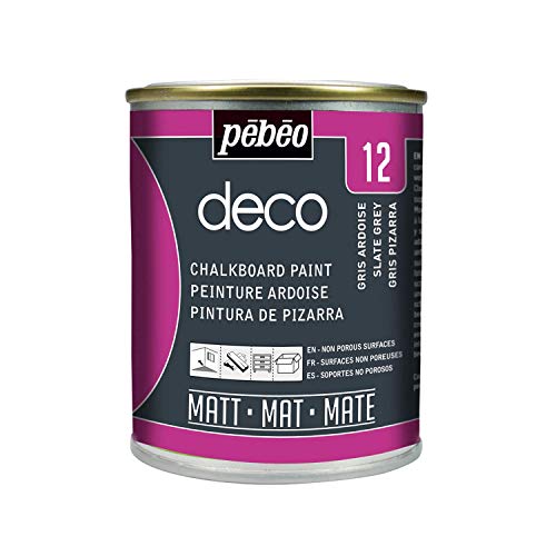 Pebeo 93512 Tafelfarbe 250 ml Metalldose, schiefergrau von Pébéo