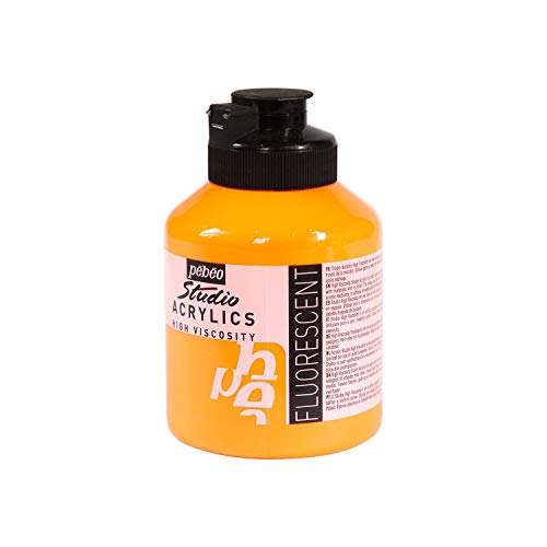 Pébéo - Acrylic Fine Studio Acrylics - Acrylfarbe für Künstler - Farbe für Profis und Anfänger - Leuchtende und pigmentierte Farbe - Fluoreszierendes Orange - 500 ml Pébéo - Acrylic Fine Studio Acrylics - Acrylfarbe für Künstler - Farbe für Profis und Anfänger - Leuchtende und pigmentierte Farbe - Fluoreszierendes Orange - 500 ml von Pebeo