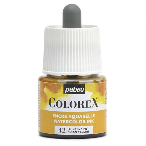 Pébéo - Colorex Tinte 45 ML Indisches Gelb - Colorex Aquarell Tinte Pébéo - Indisches Gelb Tinte mit samtigem Finish - Zeichentusche Multi-Tool Alle Medien - 45 ML - Indisches Gelb Pébéo - Colorex Tinte 45 ML Indisches Gelb - Colorex Aquarell Tinte Pébéo - Indisches Gelb Tinte mit samtigem Finish - Zeichentusche Multi-Tool Alle Medien - 45 ML - Indisches Gelb von Pébéo