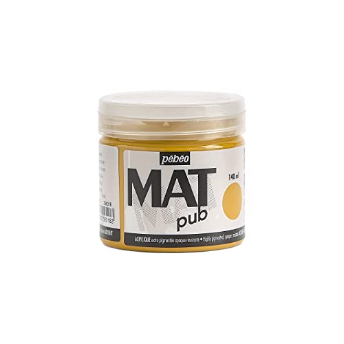 Pebeo Mat Pub, extrafein, 140 ml, Acrylfarbe gelb von Pebeo