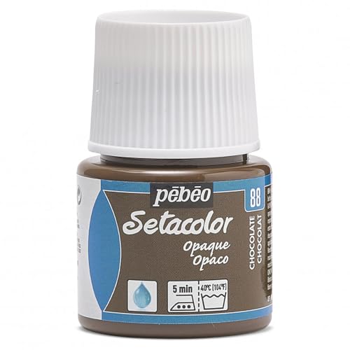 Pébéo 295088 Setacolor Textilfarbe, deckend, 1 Flasche, Farbe: Schokolade, 45 ml Pébéo 295088 Setacolor Textilfarbe, deckend, 1 Flasche, Farbe: Schokolade, 45 ml von Pebeo