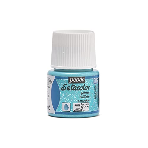 Pebeo Pebeo Setacolor, helle Textilien, 45 ml, türkis, Glitzer von Pébéo