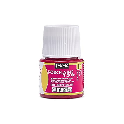 Pebeo Porcelaine 150 Porzellanfarbe, 45 ml, rubinrot von Pébéo