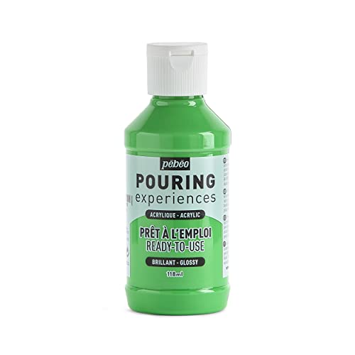 Pébéo Pouring Experiences Acrylfarbe zum Gießen-Gebrauchsfertig und Vorgemischt-Ideal für Fluid Art, acryl, Grün Licht, 118 ml, 118 Milliliter Pébéo Pouring Experiences Acrylfarbe zum Gießen-Gebrauchsfertig und Vorgemischt-Ideal für Fluid Art, acryl, Grün Licht, 118 ml, 118 Milliliter von Pebeo