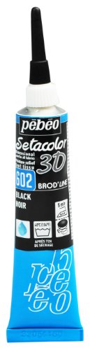 Pebeo Setacolor 3D Fabric Paint, 20ml, Black by Pebeo von Pébéo