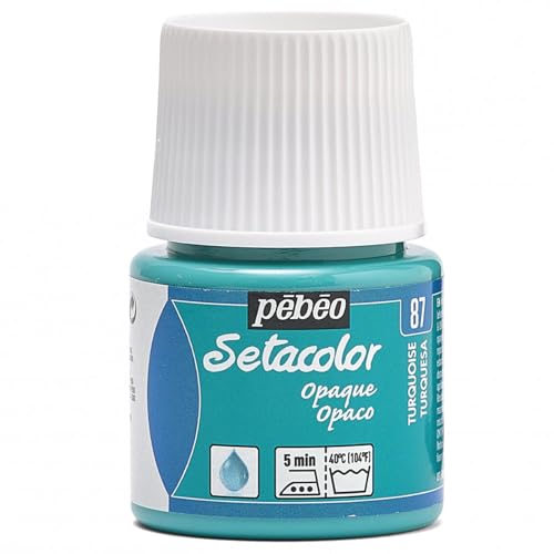 Pebeo Setacolor Textilfarbe, deckend, 45 ml, Türkis von Pébéo