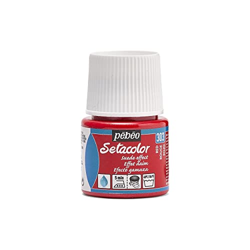 Pebeo Setacolor Textilfarbe Wildleder-Effekt Rot 45 ml von Pébéo