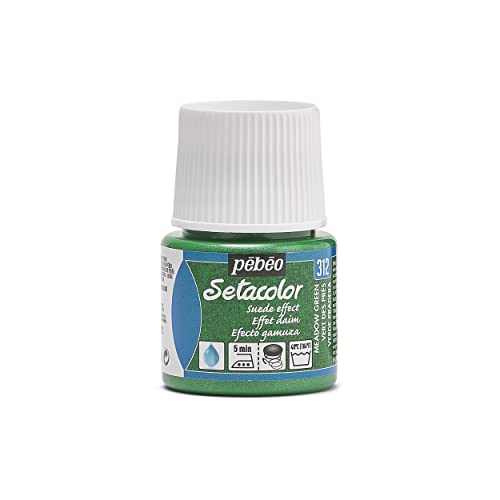 Pebeo Setacolor Textilfarbe für Wildleder, 45 ml, Meadow Green, Meadow grün von Pébéo