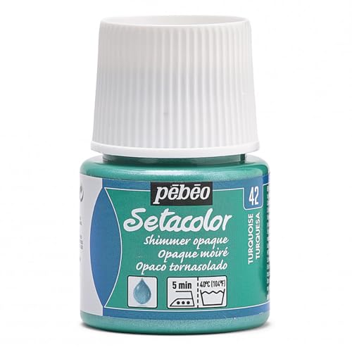 Pebeo Setacolour Fabric Paint Opaque 45ml SHIMMER TURQUOISE von Pébéo