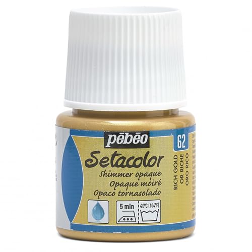 Pebeo Setacolour Fabric Paint Opaque 45ml SHImmER RICH GOLD von Pébéo