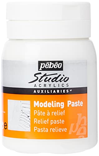 Pébéo - Studio Acrylics - Relief Paste - Gebrauchsfertige Paste - Ideal für die Erstellung von Reliefs und Impastos - Reißt Nicht nach dem Trocknen - 500 ml von Pebeo