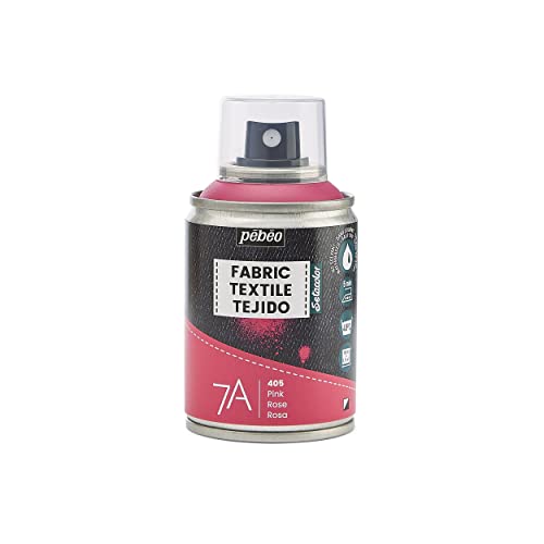 Pébéo - Textilfarbe Spray für Textilien 7A Spray - Natürliche und synthetische Stoffe - Auf Wasserbasis - Lösungsmittelfrei - Waschmaschinenfest - Sprühfarbe für Textilgestaltung - Rosa Pébéo - Textilfarbe Spray für Textilien 7A Spray - Natürliche und synthetische Stoffe - Auf Wasserbasis - Lösungsmittelfrei - Waschmaschinenfest - Sprühfarbe für Textilgestaltung - Rosa von Pebeo