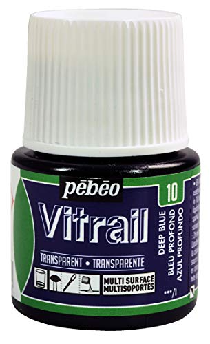 Pebeo Vitrail Glasmalfarbe, Buntglaseffekt, 45 ml, Dunkelblau von Pebeo