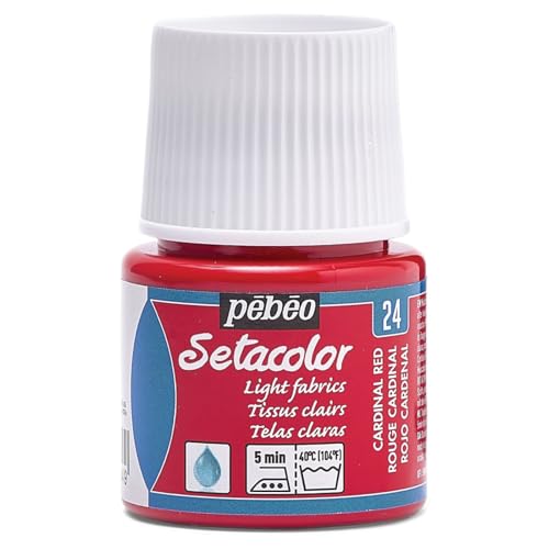 pebeo Setacolor Textilfarbe, 45, Milliliter Flasche, Cardinal Red, Kardinalrot pebeo Setacolor Textilfarbe, 45, Milliliter Flasche, Cardinal Red, Kardinalrot von Pebeo