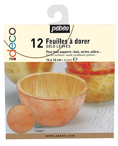 pebeo pbo-Deco Booklet von 12 Blätter, Gold, Kupfer, 4,5 x 4,5 x 7 cm pebeo pbo-Deco Booklet von 12 Blätter, Gold, Kupfer, 4,5 x 4,5 x 7 cm von Pebeo
