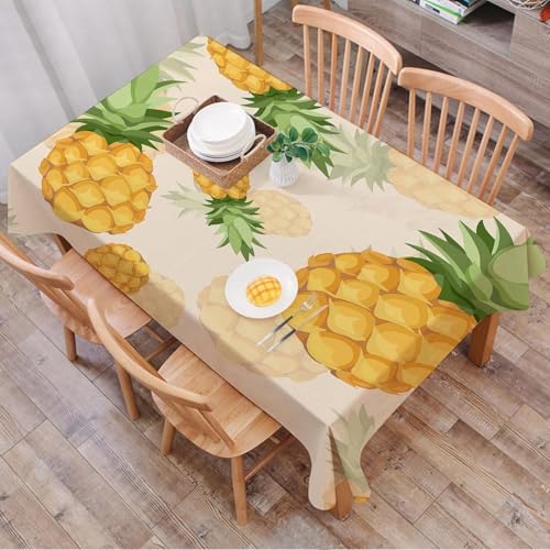 Pechiwuo Tischdecke Outdoor Ananas Wetterfest Tischdecke Abwaschbar 3D Obst Tischdecken Polyester Wasserdicht Tischwäsche für Küche Garten Party Biertisch, 100x100 cm 596v Pechiwuo Tischdecke Outdoor Ananas Wetterfest Tischdecke Abwaschbar 3D Obst Tischdecken Polyester Wasserdicht Tischwäsche für Küche Garten Party Biertisch, 100x100 cm 596v von Pechiwuo