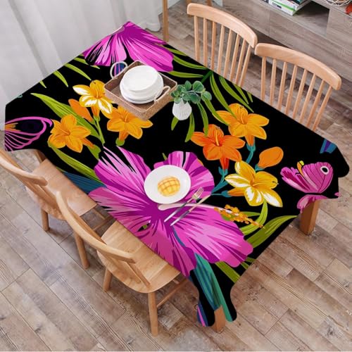 Pechiwuo Tischdecke Outdoor Blumen Wetterfest Tischdecke Abwaschbar 3D Blumen Tischdecken Polyester Wasserdicht Tischwäsche für Küche Garten Party Biertisch, 100x100 cm 542v Pechiwuo Tischdecke Outdoor Blumen Wetterfest Tischdecke Abwaschbar 3D Blumen Tischdecken Polyester Wasserdicht Tischwäsche für Küche Garten Party Biertisch, 100x100 cm 542v von Pechiwuo