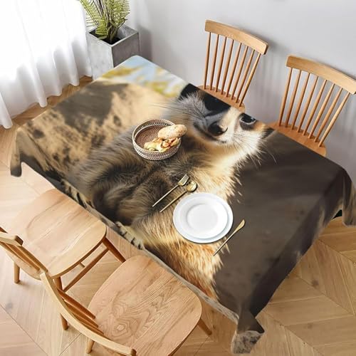Pechiwuo Tischdecke Outdoor Erdmännchen Wetterfest Tischdecke Abwaschbar 3D Erdmännchen Tischdecken Polyester Wasserdicht Tischwäsche für Garten Küche Party Biertisch, 90x90 cm 568v Pechiwuo Tischdecke Outdoor Erdmännchen Wetterfest Tischdecke Abwaschbar 3D Erdmännchen Tischdecken Polyester Wasserdicht Tischwäsche für Garten Küche Party Biertisch, 90x90 cm 568v von Pechiwuo